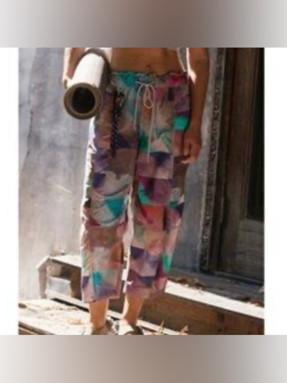 Free People FP Movement In the Wild Printed Barrel Pants Size XS